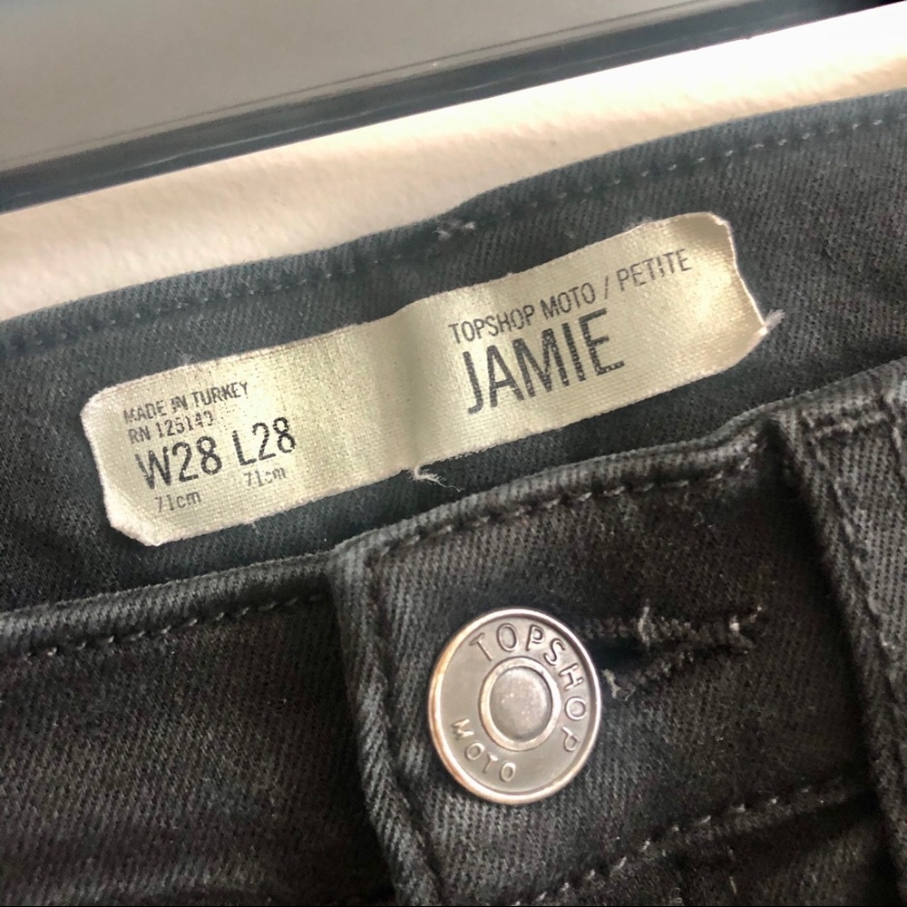 Topshop Moto Jamie Black Jeans